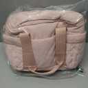 NOL Natural Organic Lifestyle Women's Nylon Lunch Cooler Cute Quilted Lunch Bag Large Leakproof Insulated Lunch Tote Bag for Work Picnic Travel,Pink (Medium(normal))