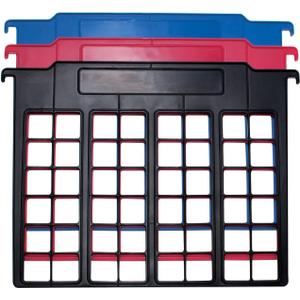 Advantus Letter Size Hanging File Folder Divider, File Organizer for Office, Home, or School, Red, Blue, and Black, 3 Count