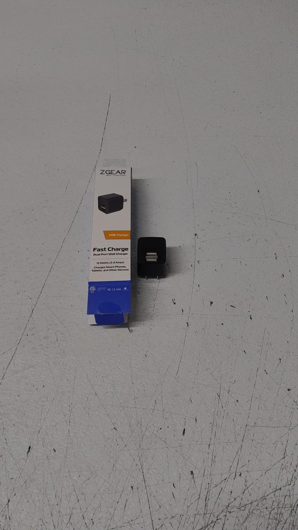ZGEAR 2,4A DUAL WALL CHARGER BLACK