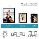 PEALSN 15 Pack Collage Picture Frames, Gallery Wall Frame Set with Three 8x10, Six 5x7, and Six 4x6, Multiple Photo Frames for Wall Gallery Decor, Black