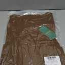 Remidoo Women's Casual Long Sleeve Cropped Sweatshirt Crewneck Pullover Shirt Brown Large