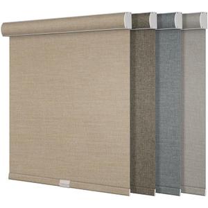 Boolegon Blackout Roller Shades for Windows, Beige, 22" W x 48" H