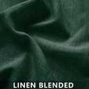 Mrs.Naturall Dark Emerald Green Sheer Curtains,Linen Forest Green Living Room Curtains 63 Inch Length Cortinas Verdes para Sala (36"W x 63"L (Pack of 2))