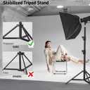 Photography Light Stand, 110"/9.2ft/280cm Portable Reverse Folding Tripod with Travel Bag Aluminum Heavy Duty for Camera,Video,Softboxes,Umbrell,Wedding Outdoor Video Shooting 2 Pack