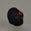 Ergonomic Wireless Trackball Mouse, 3 Device Connection (Bluetooth or 2.4G USB Receiver) Bluetooth Quiet Computer Mouse, 2*AAA Battery Thumb Laptop Mice with 5 Level DPI for PC/Laptop/Mac/Windows Red