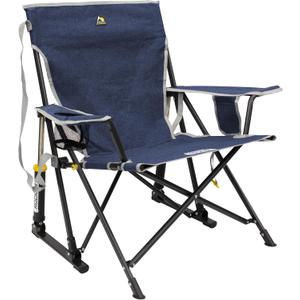 GCI Outdoor Kickback Rocker Outdoor Rocking Chair with Beverage Holder (Indigo Blue)