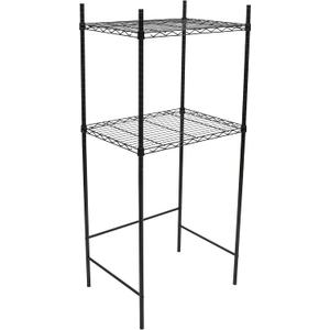 Organize It All Mini Fridge and Microwave Stand| Kitchen Organizer | Perfect for Dorm | Office| Space Saver | Black |, 24 X 17.75 X 53"