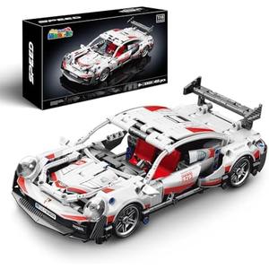 Nueris 1:18 Technic Super Sports Cars Model Sets - 455 PCS Black Gold MOC Building Block Car Raceing Engineering Toys - Gift Idea for Adults Boys Girls for Play and Display Collection