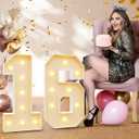 imprsv 3FT 16th Birthday Decorations Numbers: 16th Birthday Party Anniversary Decorations Large Light Up Numbers 16 for Girls Boys