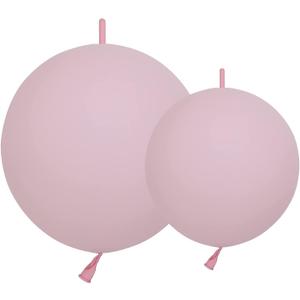 IN-JOOYAA 6 Inch 12 Inch Macaron Pink Latex Link Balloon 200 Pcs Quick Link Balloons Linkable Conected Balloon for Party Decoration