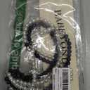 BABEYOND Round Imitation Pearl Necklace Vintage Multi Strands Necklace 20s Flapper Necklace for Party (Black and White)