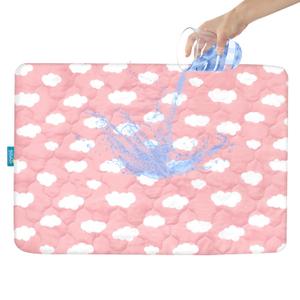 Pack and Play Mattress Protector Sheets Fitted Waterproof Playard Mattress Pad Cover, Compatible with Graco Pack n Play & Dream On Me & Pamo Babe, Playpen/Playard Sheet, Pink Cloud, 39" x 27"