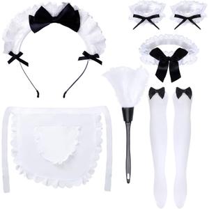 Women French Maid Costume Accessories Kit Anime Cosplay Dress Apron