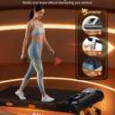 Walking Pad Treadmill with 15% Auto Incline 12-Level, Under Desk Treadmill for Home 450 lbs Capacity, Walking Pad with Incline, RGB UI Screen, Bluetooth Speaker & APP, 3.5HP Quiet Desk Treadmills