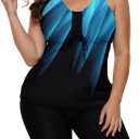 LALAGEN Womens 2026 Plus Size Tankini Swimsuits Rash Guard Capris Athletic Two Piece Swimwear Bathing Suits for Women S-5X