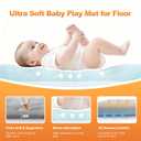 Ultra Soft Baby Play Mat for Floor, 50"x50" Playpen Mat, 1.3" Thick Memory Foam, Non-Slip Tummy Time Mat for Infants, Toddlers, and Kids Water-Repellent Coral Velvet, Easy Care