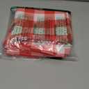 Waterproof Plaid Tablecloth Fabric - Square 58x58 Inch Classic Gingham Checker Table Cloth for Indoor/Outdoor Use - Buffalo Table Cover for Picnics, BBQs, and Parties,  Red White, 58" x 58" (Square)