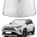EcoNour Windshield Sunshade Compatible for Toyota RAV4 2019-2024 2025,2026 LE, XLE, Premium, XSE, Limited, SE, TRD Off-Road, Sun Visor for Front Window Sun Shade Cover, UV Protector, Car Accessories