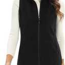 Xeoxarel Women's Fleece Vest with 6 Pockets (XX-Large, Black)
