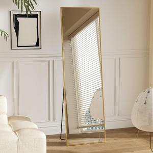 Sweetcrispy 56"x15" Full Length Mirror, Standing Full Body Mirror, Gold