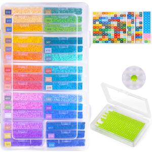 30PCS 2-in-1 Diamond Art Storage Trays with Lids, Convex Bottom Diamond Painting Storage Organizer Set, Spill-Proof DIY Craft Supplies for Sorting & Line-Up, Perfect ChristmasGift for Crafters