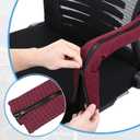 PATIKIL 22x4.3 in Office Chair Armrest Covers, 2 Pair Office Chair Arm Covers Long Computer Chairs Arm Rest Cover with Zipper Removable Rest Slipcover Hand Rest Protector, Dark Gray