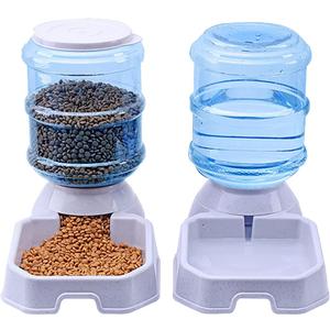 TENINYU Premium Quality Self-Dispensing Gravity 1 Gallon Large Capacity Pet Feeder and Water Dispenser for Cat