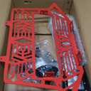 WeiSen Red Steel Front Mesh Fascia Grille With 11 Inch Light Bar Compatible With Polaris RZR Pro Turbo XP R 4 2020-2024 Replace #5456612-070
