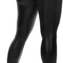 SEASUM Women's Faux Leather Leggings Pants PU Elastic Shaping Hip Push Up Black Sexy Stretchy High Waisted Tights (3X-Large, #3 Classic Black (No Fleece))