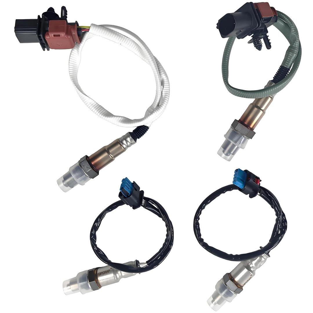 4Pcs Oxygen O2 Sensor Fit for Ford F150 2.7L V6 Turbocharged 2018 2019 2020 Upstream Left 234-5174 Right 234-5173 2Pcs Downstream 234-8050