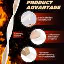 2 Pcs Adhesive Fire/Smoke Door Gasket Seal, 0.5" W X 0.25" H X 20' L, White