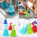 Hemoton Practical Kitchen Sink Plunger Mini Drain Auger with Comfortable Handle for Home and Office Plumbing Pipe Cleaner