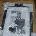 ONE WALL Tempered Glass 9x13 Picture Frame with Mats for 6x9 Photo, Black Wood Frame for Wall and Tabletop - Mounting Hardware Included