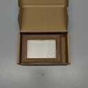 2x3 Mini Picture Frames - Small Wallet Size Picture Frames for Desk & Tabletop, Brown Wooden Standing Tiny Frame with Clear Plexiglass, Farmhouse Style