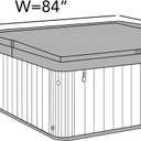 Covermates Classic Square Hot Tub Cover - All-Weather Water-Resistant Spa Protector - Durable 12-Gauge Vinyl Heavy-Duty Outdoor Shield with Elastic Hem, 84W x 84D x 14H, Classic Tan