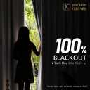 jinchan 100% Blackout Curtains 63 Inches Long for Bedroom, Boho Insulated Curtains Blue Printed on Beige Geometric Drapes Back Tab Rod Pocket Room Darkening Retro Farmhouse Pattern 2 Panels