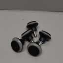 Bell Glides Replacement Office Chair Feet Swivel Caster Wheels to Fixed Stationary Castors, Short Profile with Separate Self Adhesive Felt Pads Black 5pcs
