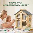Hombys Little Library Box Weatherproof Wooden Neighborhood Library Box