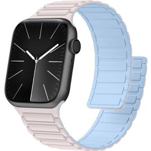 Magnetic Silicone Watch Band Compatible with Apple Watch, Bands Women Men, Soft Sport Strap for iWatch Size: 38mm/40mm/41mm/42mm(Series11/10)