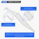 3Pcs Professional Stainless Steel Firefighter Tool Set - Includes Multi-Functional Hand Lever with Comfort Grip, Precision Single-Hook and Double-Hook Tools with Integrated Ruler Scales
