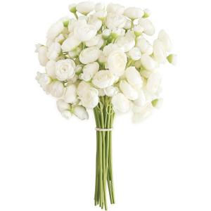 Floroom Ranunculus Artificial Flowers 18 Pcs Ivory Faux Silk Mini Ranunculus Bulk Fake Wedding Filler Flowers for DIY Bouquets, Centerpieces, Bridal Shower Decorations & Arrangements