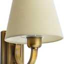 Wall Sconce Vintage Style Wall Light Fixture, Classic Wall Lamp for Indoor, Bedroom, Gold Iron Wall Lamp with Beige Fabric Shade