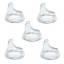 NUK Replacement Silicone Spout for Select NUK Cups, Spill-Proof, Soft Spout, Dishwasher-Safe, BPA-Free, Clear, Pack of 5