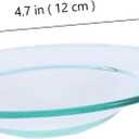 HOMSFOU Wax Heater Liner 2 Pcs Replacement Oil Warmer Dish Wax Melt Warmer Liner Dish Round Glass Dish Candle Wamer Bowl Plate Wax Tray for Electric Lamps Oil and Tart Warmers