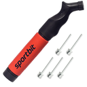 SPORTBIT Ball Pump for Sports Balls - Push & Pull Inflating System - Hand Pump for All Exercise Balls - Volleyball Pump, Basketball Inflator, Football & Soccer Ball Air Pump - Goes with 5 Needles Set
