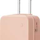 mixi 14 Inch Underseat Luggage Carry on Suitcase Free Boarding Personal Item Suitcases with Spinner Wheels Hardshell Lightweight PC for Short Travel, Pink