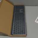 MEETION K9990 Slim Wireless Bluetooth Keyboard, Low Profile Quiet Typing, 3-Device Switching (2.4G+BT), Rechargeable Full Size Keyboard, Scissor Switch, for Windows Mac PC Desktop Laptop Tablet,Black