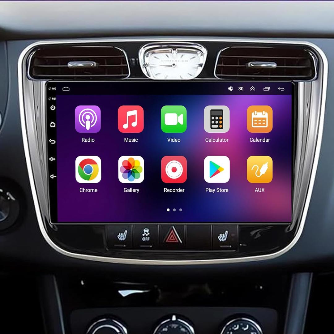 [4+64G] Android 13 Car Stereo with Wireless Apple Carplay & Android Auto for Chrysler 200 200C 2011-2014 9" Touchscreen Radio Upgrade with AHD Camera,GPS Navigation,SWC,WiFi,FM,Bluetooth