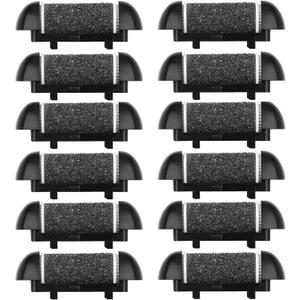 12 Pack Replacement Refill Rollers for Electric Foot File Callus Remover Pedicure Kit Tools Grinding Roller Head for Hard Callus and Tough Dead Skin (12pcs Extra Coarse)