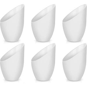 6pcs Plastic Lamp Shade Replacement Floor Lamp Light Covers Inclined Horseshoe White Lamp Shade for Bedroom Living Room Floor Lamp Ceiling Fan Light Covers